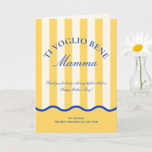 Modern Italian Mother In law Mother’s Day Card