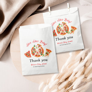Modern Italian Pizza Party Slice Slice Baby Shower Favour Bags
