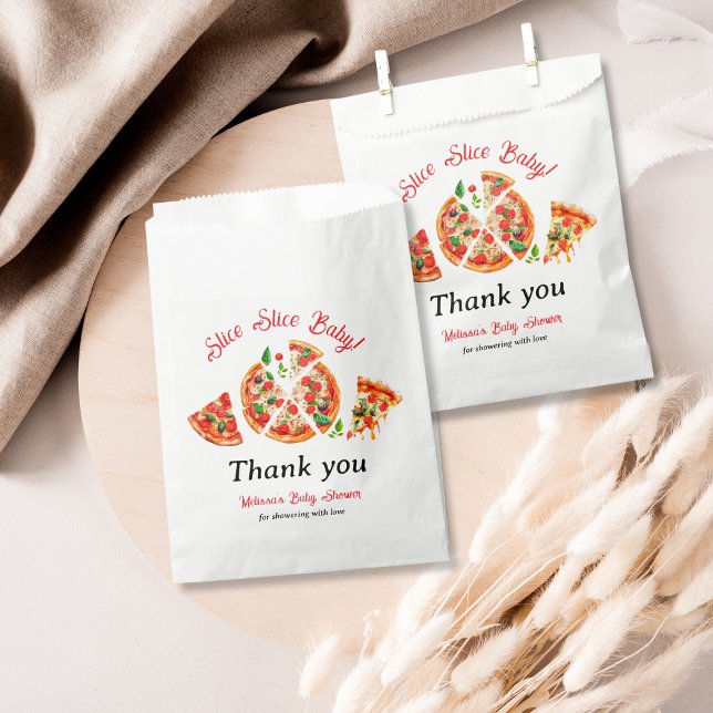 Modern Italian Pizza Party Slice Slice Baby Shower Favour Bags (Creator Uploaded)
