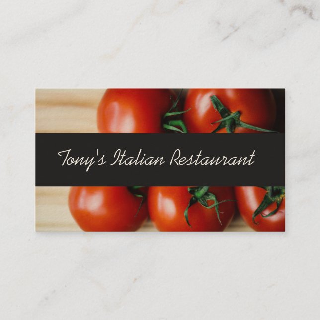 Modern Italian Restaurant Business Card (Front)