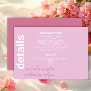 Modern Italian Summer Wedding Details Enclosure Card