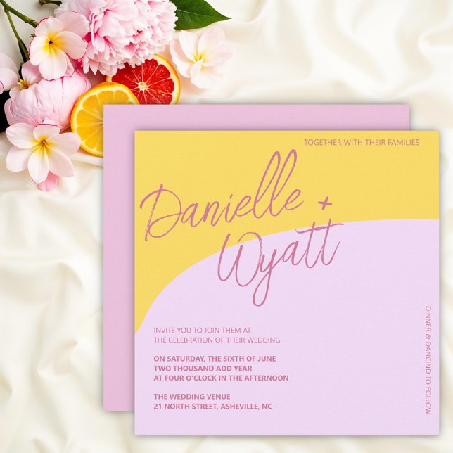 Modern Italian Summer Wedding Invitation (Creator Uploaded)