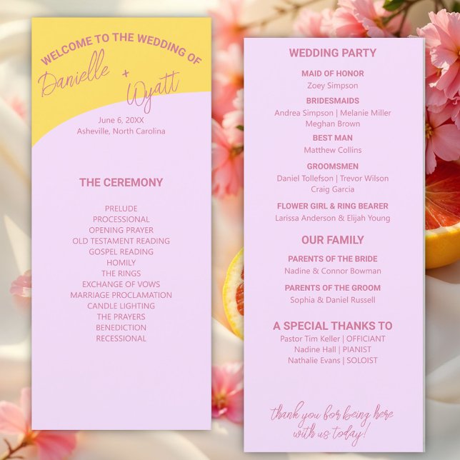 Modern Italian Summer Wedding Program (Creator Uploaded)