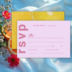Modern Italian Summer Wedding RSVP Card