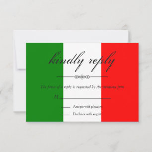 Modern Italy Italian Wedding RSVP Card