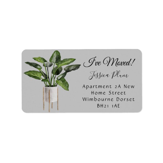 Modern I've Moved Address Label (Front)