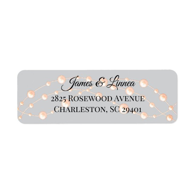 Modern Ivory Blush Romantic Pearl Neutral Wedding (Front)