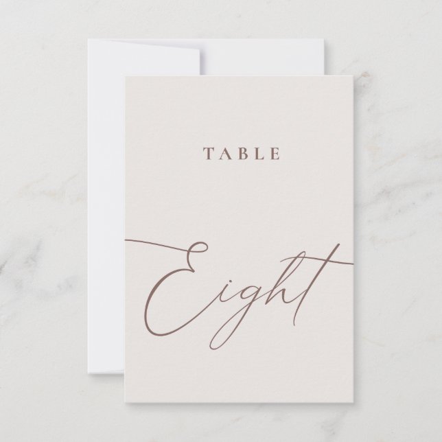 Modern Ivory Calligraphy Table Eight Table Number (Front)