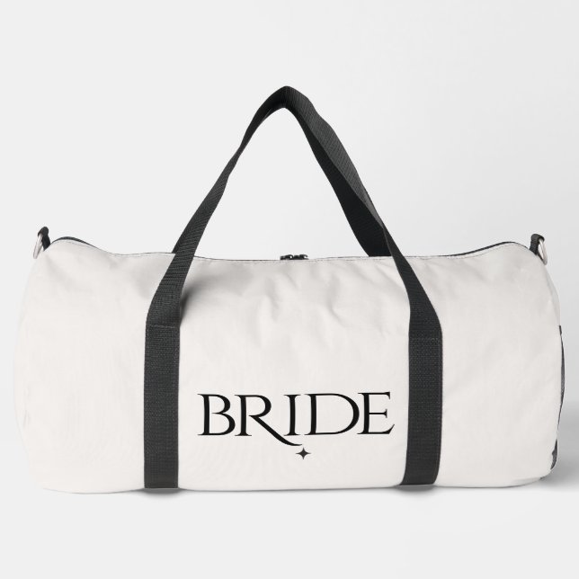 Modern Ivory Celestial Bridal Weekend Travel Bag  (Front)