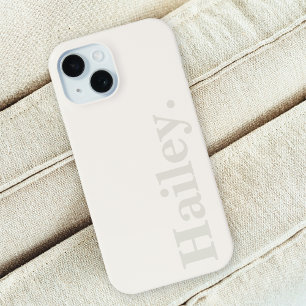 Modern Ivory White Minimal Contemporary iPhone 15 Case