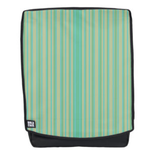 Modern Jade Green Striped Pattern Backpack