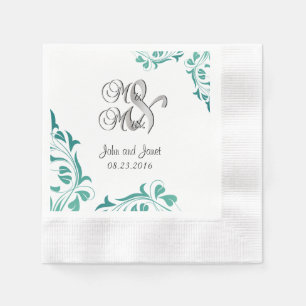 Modern Jade Lace Napkin
