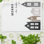 Modern Japan Christmas Nordic houses stylish home Tea Towel<br><div class="desc">Modern Japan Christmas Nordic houses stylish simple holiday design</div>