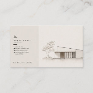 Modern Japandi Architect Business Card