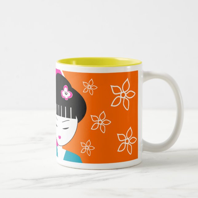 Modern Japanese Geisha Girl Coffee Mug (Right)