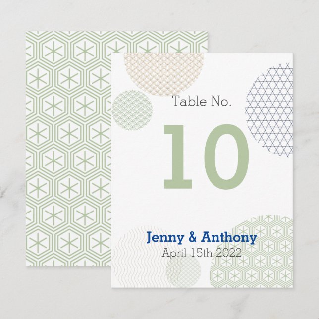Modern Japanese Paper Pattern Card (Front/Back)