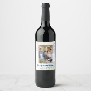 Modern Japanese Paper Pattern Wine Label