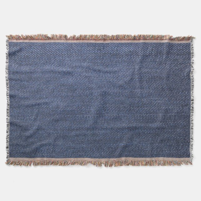 Modern Jeans denim style blue jeans denim photo Throw Blanket (Front)