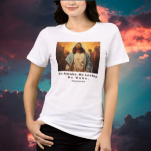 Modern Jesus – *Be Awake. Be Loving. Be Woke.* Tri-Blend Shirt