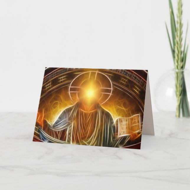 modern jesus greeting card (Front)