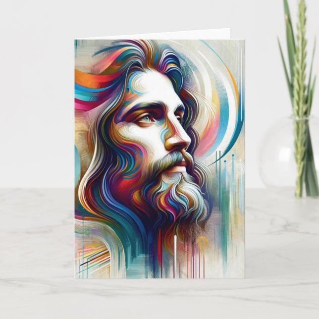 Modern Jesus Greeting Card For All Occasions (Front)