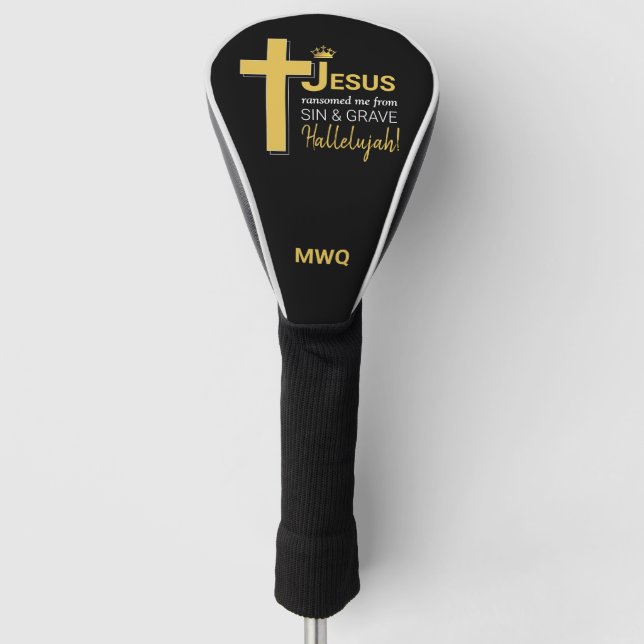 Modern JESUS RANSOMED ME Christian DRIVER Golf Head Cover (Front)