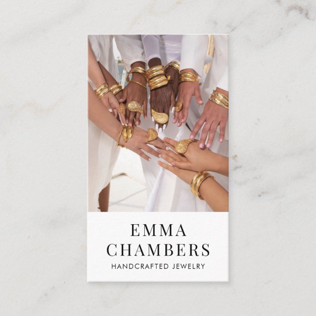 Modern Jewellery Designer Business Card (Front)