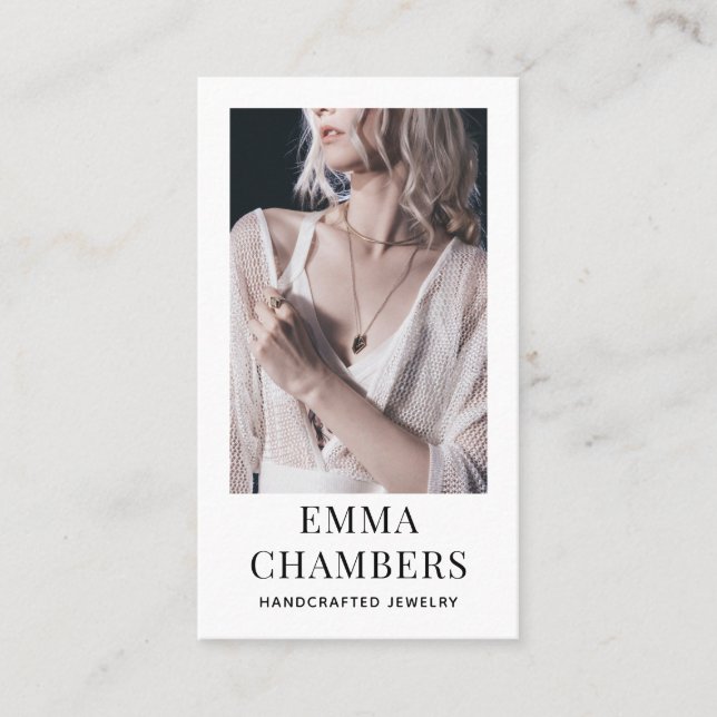 Modern Jewellery Designer Business Card (Front)