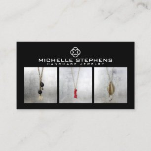 Modern Jewellery Designer Logo and Photography Bla Business Card