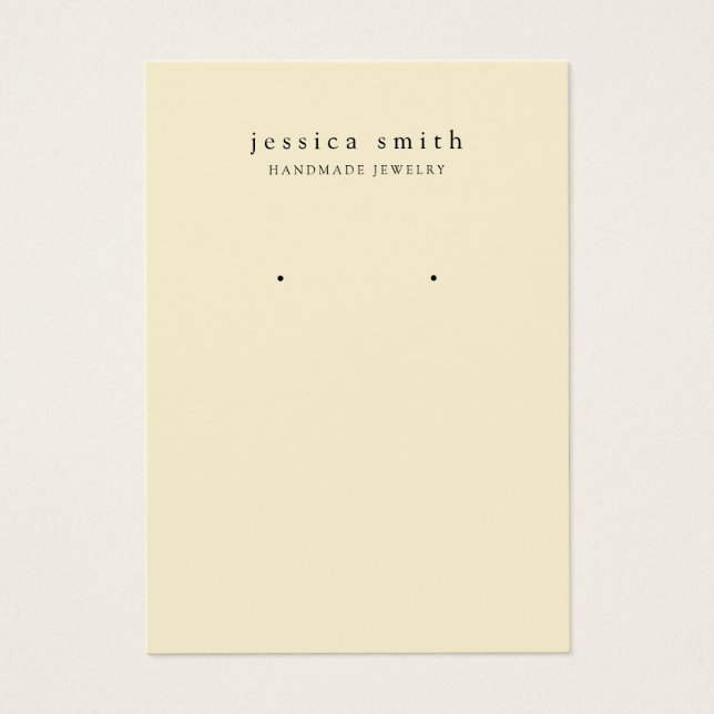 Modern Jewellery Earring Display Card (Front)