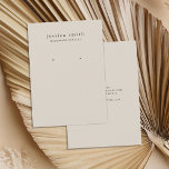 Modern Jewellery Earring Display Card<br><div class="desc">Create your own custom jewellery product display cards. Simply add your details for personalised product packaging. Features modern minimalist typography in black and white colour.</div>