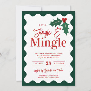 Modern Jingle and Mingle Christmas Party Holiday Card