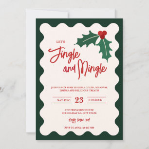 Modern Jingle Mingle Christmas Party Invitation
