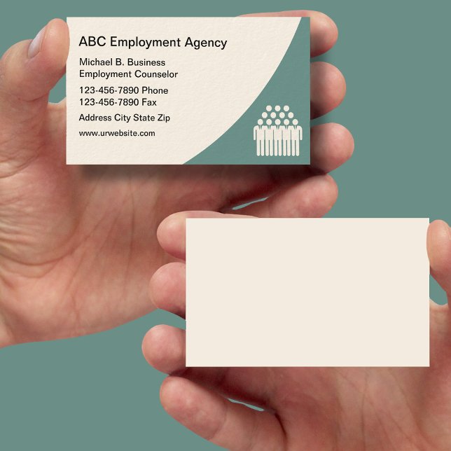 Modern Job Agency Business Cards (Creator Uploaded)