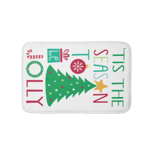 Modern Jolly Christmas Bath Mat