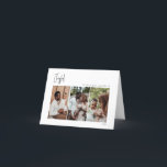 Modern Joyful Christmas Script Folded Three-Photo Holiday Card<br><div class="desc">This modern Joyful Christmas script folded three-photo holiday card is perfect for your minimalist shabby chic boho black and white holiday greeting. The minimal whimsical handwritten calligraphy is delicate and rustic while staying classy and elegant. The design reflects a simple all-white winter day and evokes memories of a more simplistic...</div>