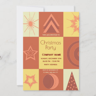 Modern joyful fun colour block company  party  invitation