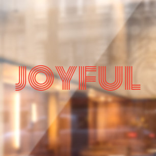 Modern joyful script Christmas script Window Cling