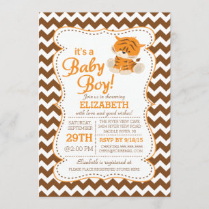 Modern Jungle Safari Baby Shower Invitation