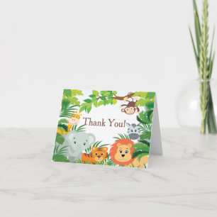 Modern Jungle Safari Baby Shower Thank You
