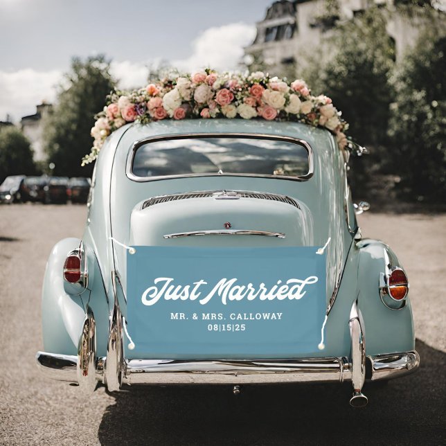 Modern Just Married Car Banner (Creator Uploaded)