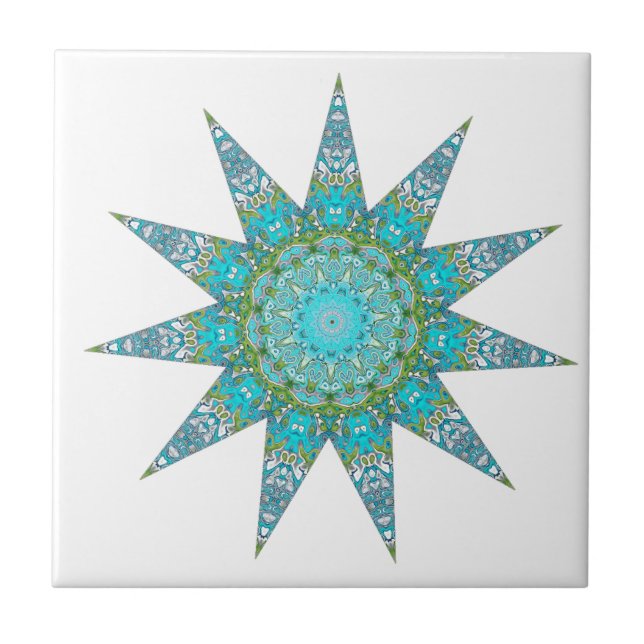 Modern  kaleidoscope Ceramic Tile (Front)