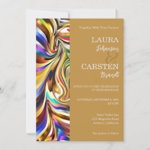 Modern Kaleidoscopic Wedding Invitation