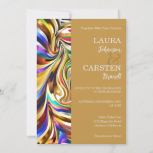 Modern Kaleidoscopic Wedding Invitation