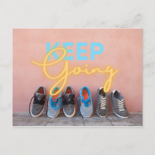 Modern Keep Going Motivational  Postcard