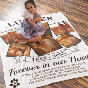 Modern Keepsake Dog Photo Fleece Blanket