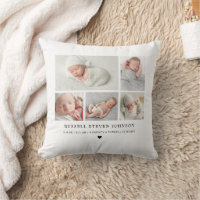 Modern Keepsake Photo Collage Newborn Stats