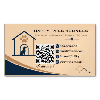 Modern Kennel QR Code Magnetic Business Card