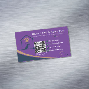 Modern Kennel QR Code Magnetic Business Card