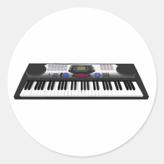 Modern Keyboard Synth: 3D Model: Classic Round Sticker